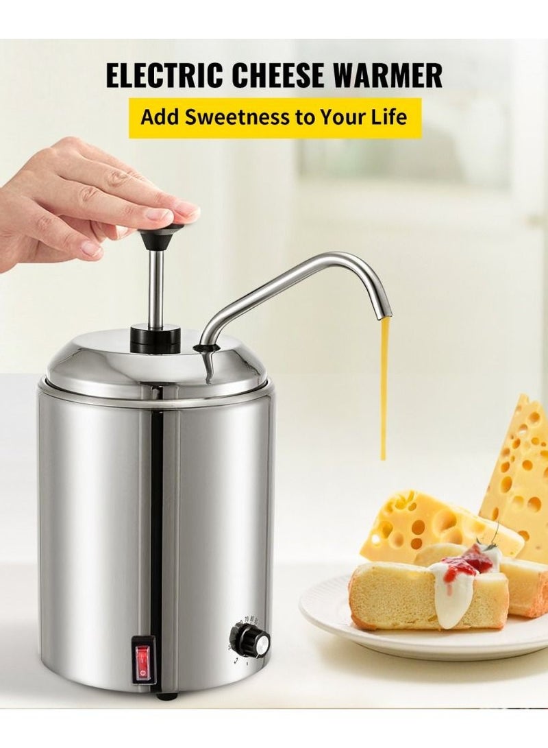 Grace سخان الجبن 2.5 لتر موزع جبن من الفولاذ المقاوم للصدأ 30-110 درجة مئوية سخان جبن مع مضخة درجة حرارة قابلة للتعديل للجبن الساخن والكراميل والزبدة - Image 2