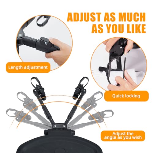 OUSEXI لوحة عربة أطفال عالمية 2 في 1، ملحق عربة أطفال راكب مع مقعد saddle ومنصة وقوف، سهل وسريع الاستخدام، تصميم آمن ترقية 2025 مع زوجين من الموصلات - Image 3