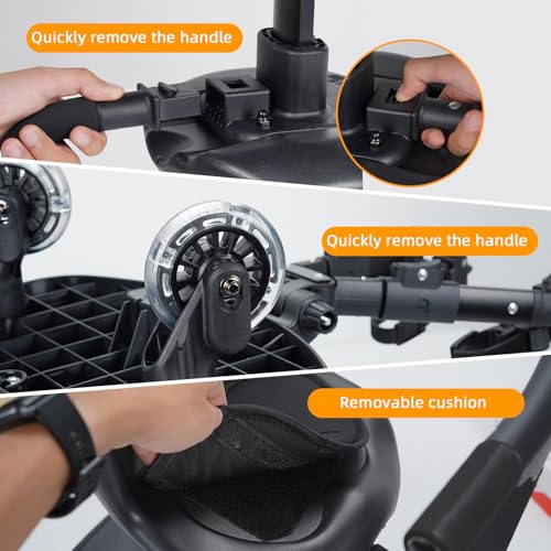 OUSEXI لوحة عربة أطفال عالمية 2 في 1، ملحق عربة أطفال راكب مع مقعد saddle ومنصة وقوف، سهل وسريع الاستخدام، تصميم آمن ترقية 2025 مع زوجين من الموصلات - Image 4
