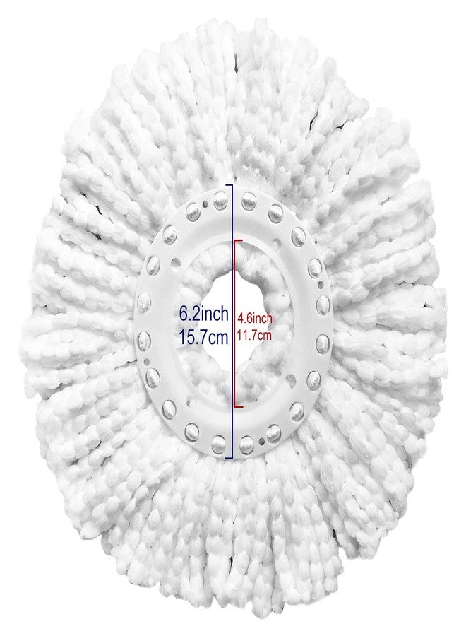 ddLUCK 6 Pack Spin Mop Replacement Heads Compatible with Hurricane, Mopnado, Casabella and Other Standard Size Spin Mop, Easy to Clean and Durable Microfiber Spin Mop Refills, Mops Head for Floor Cleaning - Image 2