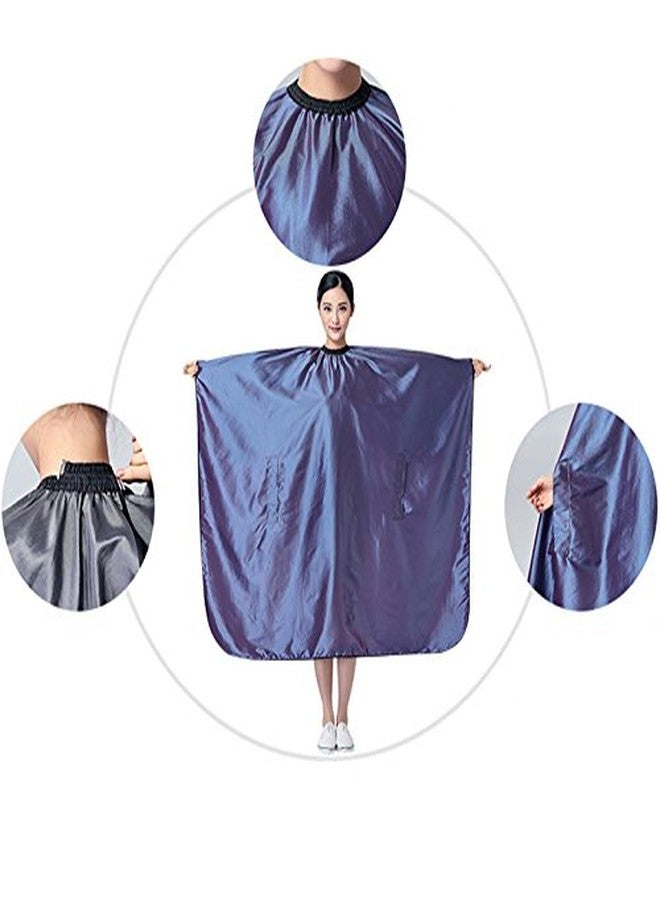 OLizee Hair Cut Hairdressing Cape Cloth Apron Stretch Out Hand Waterproof Salon Barber Gown 57 x 63, (Black) - Image 4
