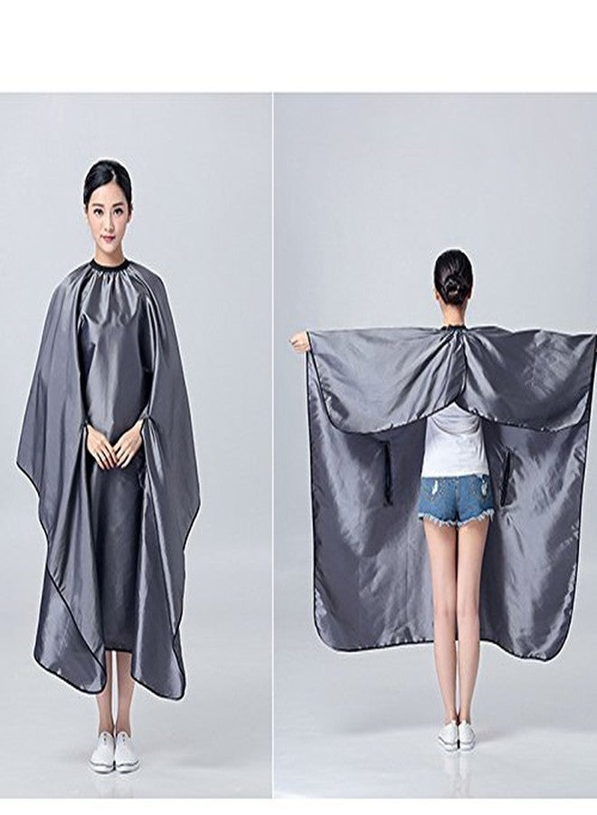 OLizee Hair Cut Hairdressing Cape Cloth Apron Stretch Out Hand Waterproof Salon Barber Gown 57 x 63, (Black) - Image 5