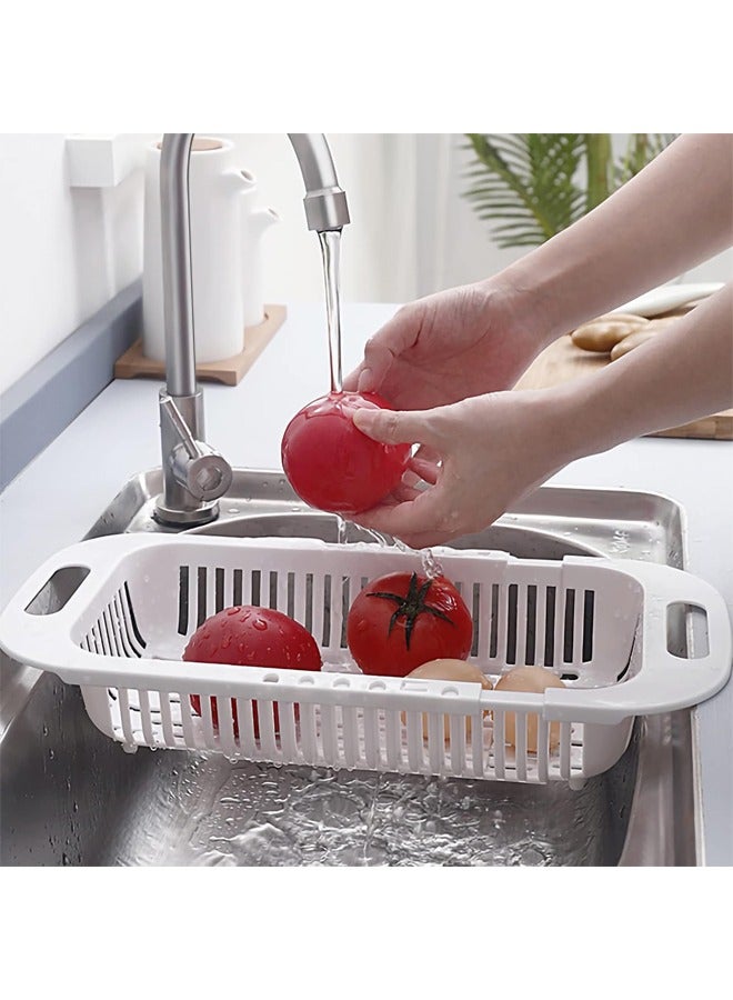 YelaJoy Extendable Over the Sink Colander, Fruits and Vegetables Drain Basket ,Adjustable Food Strainer Sink , Washing Basket for Kitchen (Blue) - Image 5