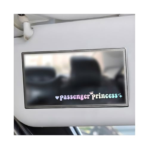 Yourkar Passenger Princess Sticker Cute Stickers for Car Window Rearview Mirror Girls Automotive Window Rearview Mirror Decoration Stickers Universal Car Accessories Colorful Short - Image 1