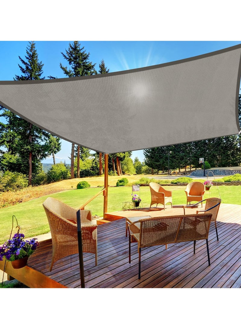 Sun Shade Sail Rectangle Sun Shade Canopy Water Permeable UV Block Sunshade Sail Shade for Backyard Yard Deck Patio Garden Outdoor Activities Sunshade Cover - Image 1