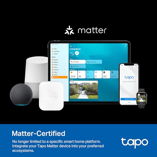 tapo مقبس ذكي خارجي من TP-Link Tapo Matter، 2 مخرج فردي، مقاومة للطقس IP65، يعمل مع Apple Home وAlexa وGoogle Home، نطاق واي فاي طويل، 2.4G واي فاي فقط، معتمد من ETL (Tapo P400M) - Image 3