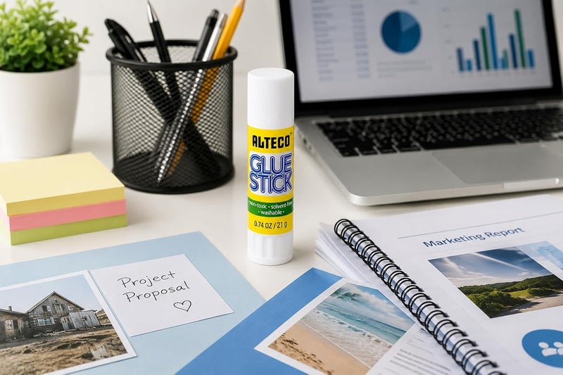 Alteco Glue Stick, 21g – Non-Toxic, Washable Adhesive for Paper and Craft Use - Image 4