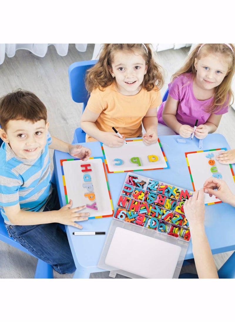 Generic - Magnetic Letters Kit, Alphabet Letters with Large Double-Side Magnet Board and Learning Cards, Educational Refrigerator Magnets for Preschool Learning Spelling - Image 1