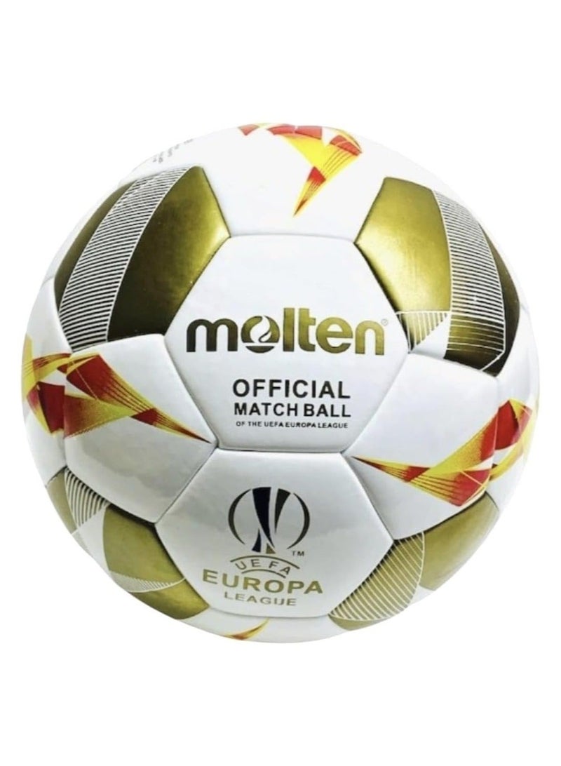 Molten UEFA Europa League Football - Size 5 Gold White - Image 2