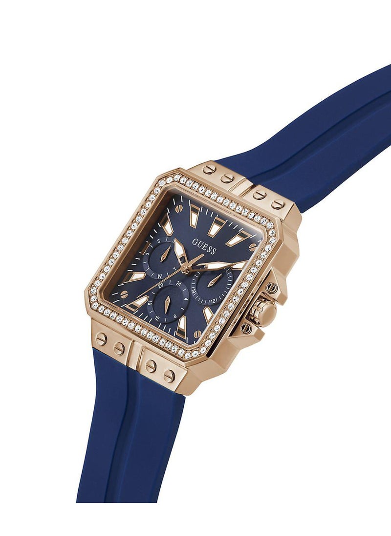 GUESS GUESS Womens Blue Rose Gold Tone Multi-function Watch - GW0618L2  - Image 2