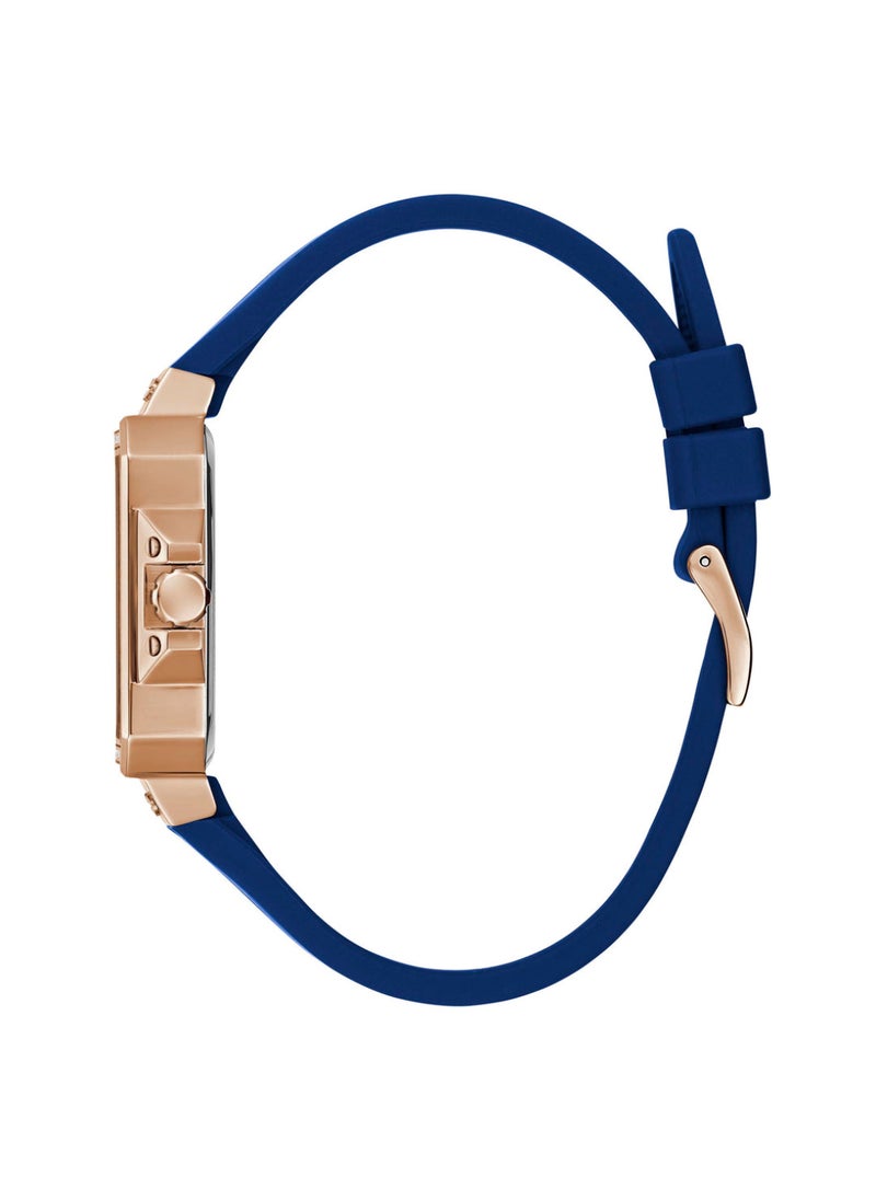 GUESS GUESS Womens Blue Rose Gold Tone Multi-function Watch - GW0618L2  - Image 3
