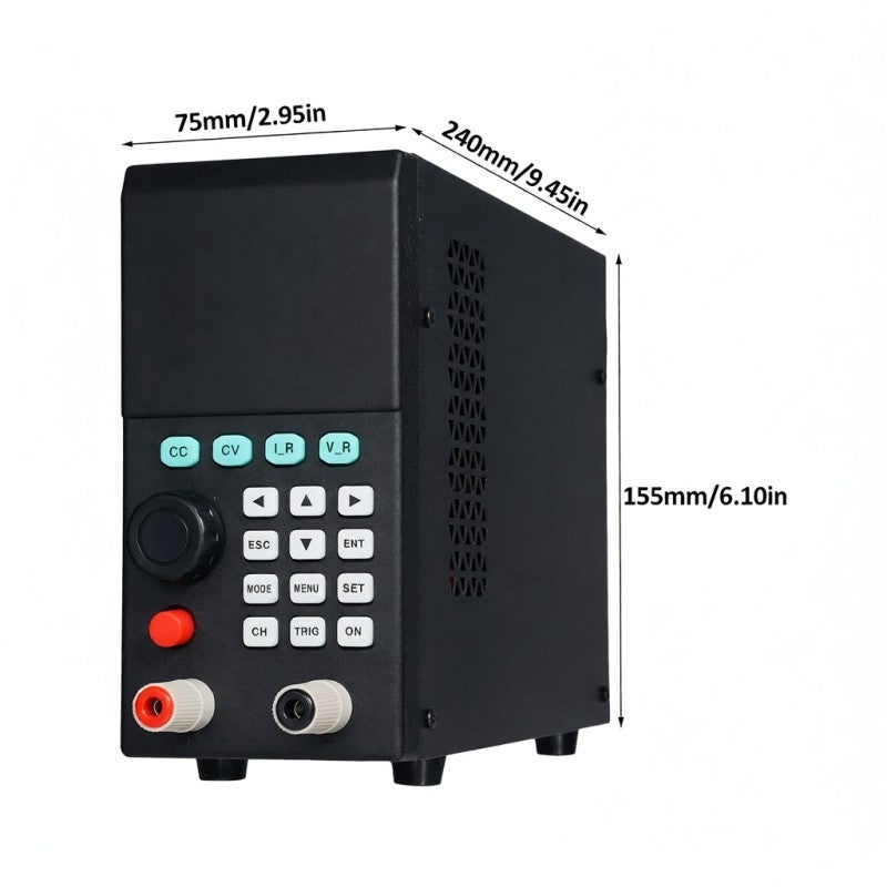 Programmable DC Electronic Load Tester 200W 20A: LCD Segment Code Screen With Adjustable Backlight - Key Lock Function for Electronic Component Testing & Battery Test - Image 5