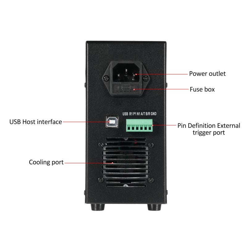 Programmable DC Electronic Load Tester 200W 20A: LCD Segment Code Screen With Adjustable Backlight - Key Lock Function for Electronic Component Testing & Battery Test - Image 2