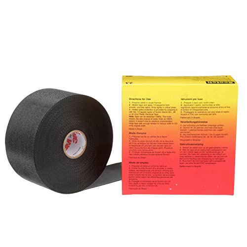 3M Scotch Rubber Splicing Tape 23 2 in x 30 ft Black Professional Premium Grade SelfFusing EPR based Rubber Electrical Insulating Tape Highly Conformable MRO Electrical Construction 1 Roll - Image 3