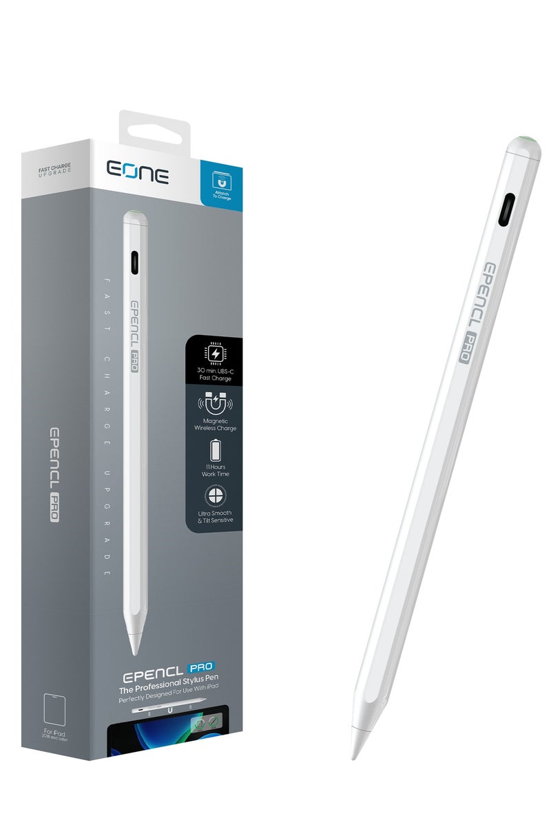 Eone ePencil Pro Edition – Smart iPad Stylus with Gestures, Fast USB-C Charging, Palm Rejection, On-Screen Battery Indicator, 11-Hour Battery Life - Image 1
