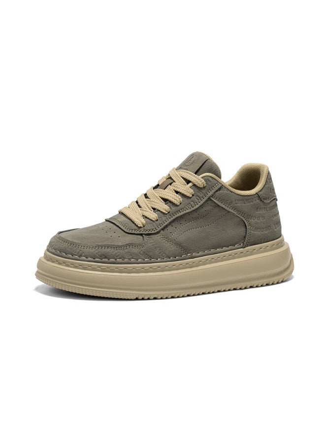 Aokang Men's Casual Sneakers Autumn Winter Fashion Versatile Fleece-lined Cotton Shoes Wild Green Height Increasing Size 41 - Image 5