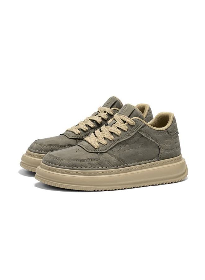 Aokang Men's Casual Sneakers Autumn Winter Fashion Versatile Fleece-lined Cotton Shoes Wild Green Height Increasing Size 41 - Image 4
