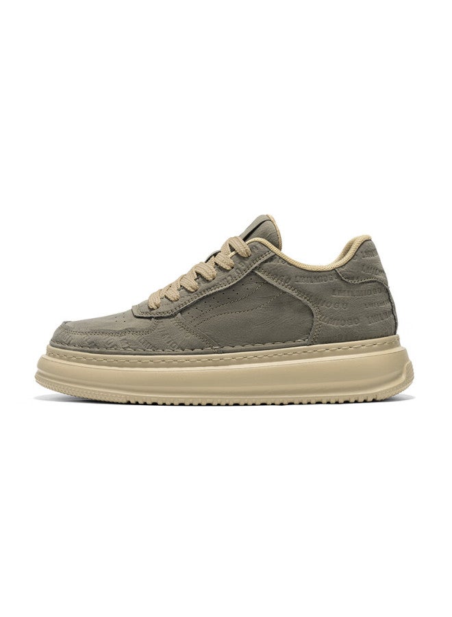 Aokang Men's Casual Sneakers Autumn Winter Fashion Versatile Fleece-lined Cotton Shoes Wild Green Height Increasing Size 41 - Image 3