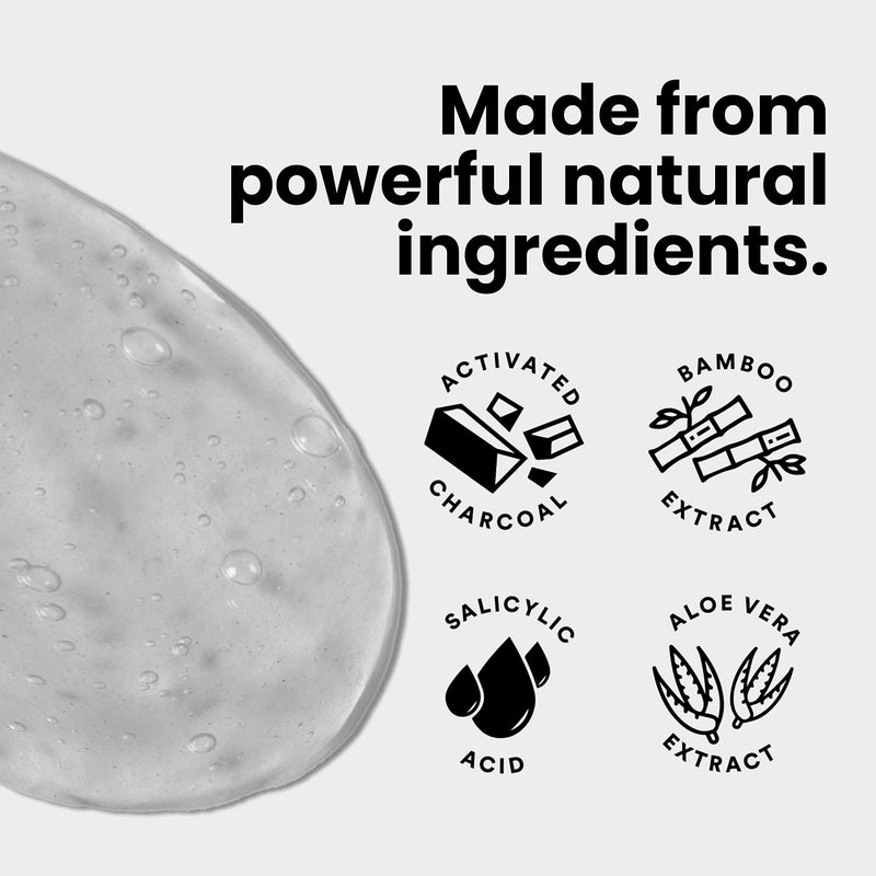 BLAQ Urban Daily Exfoliating Cleanser - Activated Charcoal Face Wash with Aloe and Salicylic Acid for Blemishes, Blackheads and Gentle - Hydrating, Natural Face Exfoliant - Image 3