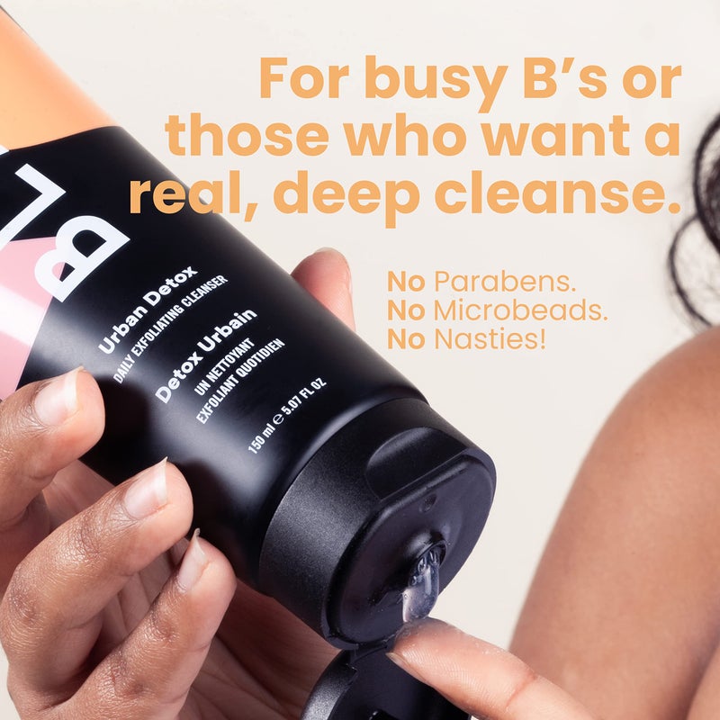BLAQ Urban Daily Exfoliating Cleanser - Activated Charcoal Face Wash with Aloe and Salicylic Acid for Blemishes, Blackheads and Gentle - Hydrating, Natural Face Exfoliant - Image 2