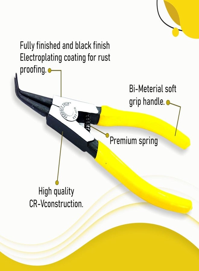 PERFECT TECH Heavy Duty External Bend Circlip Plier| External Bend Snap Ring Plier| Bend Nose/External Lock Plier/Spring Loaded Pliers for External Snap Ring Removing(Code-EXT-07B/ Size-175mm) - Image 5