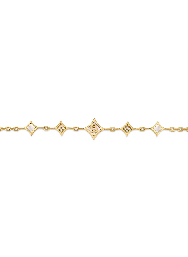 شيروتي 1881 Francesca Gold Bracelet with 5 Small Motif Charms for Women