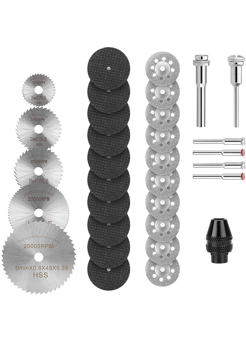 DIY Crafts DIY Crafts CTDIYHI43138 Cutting Wheels Diamond Cutting Wheel HSS Circular Saw Blades Resin CutOff Wheels Keyless Chuck Mandrels  - Image 1