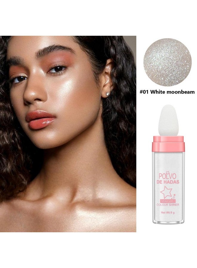 URQT 3 Color Polvo De Hadas Fairy Dust Highlight Patting Powder Full Body Contouring And Clavicle Pearlescent Patting Powder For Face And Eye Halloween Sparkling Body Glitter Powder (Trio) - Image 3
