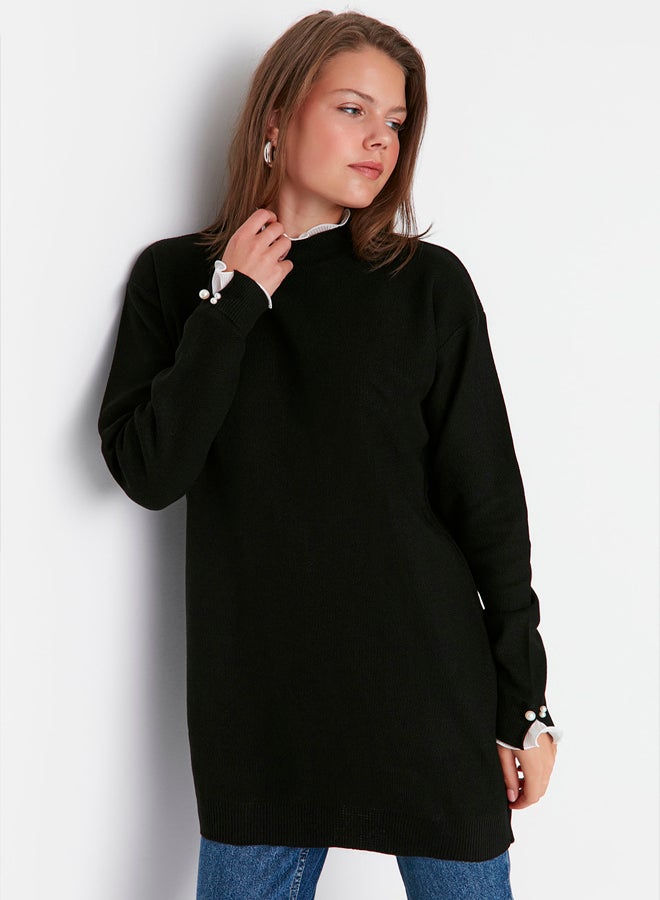 trendyol Black Pearl Detailed Knitwear Sweater - Image 1