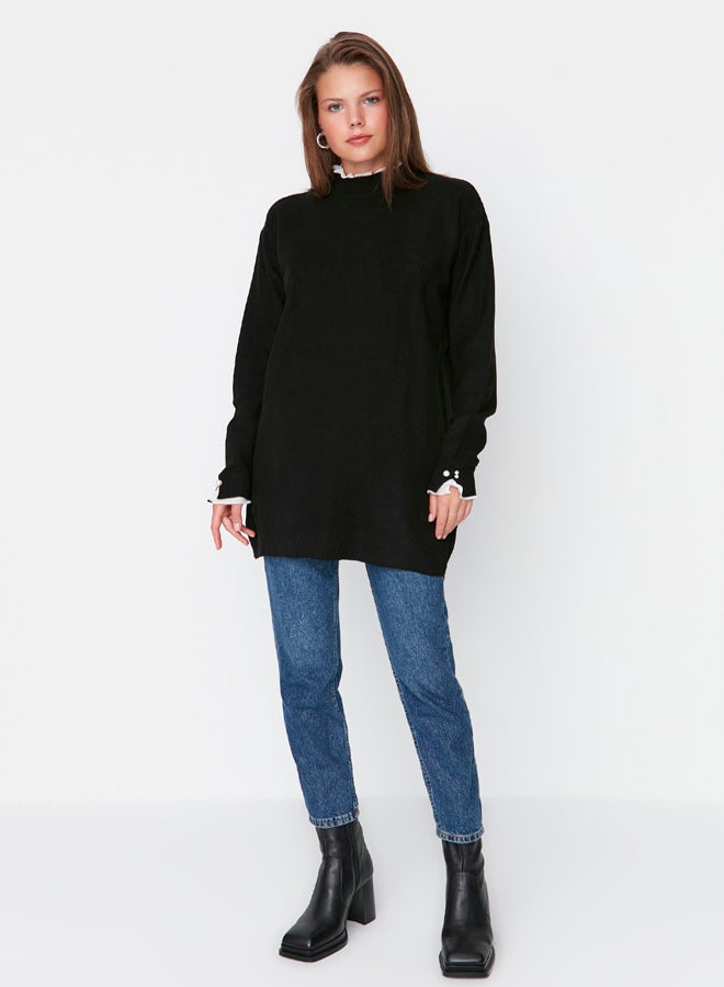 trendyol Black Pearl Detailed Knitwear Sweater - Image 2