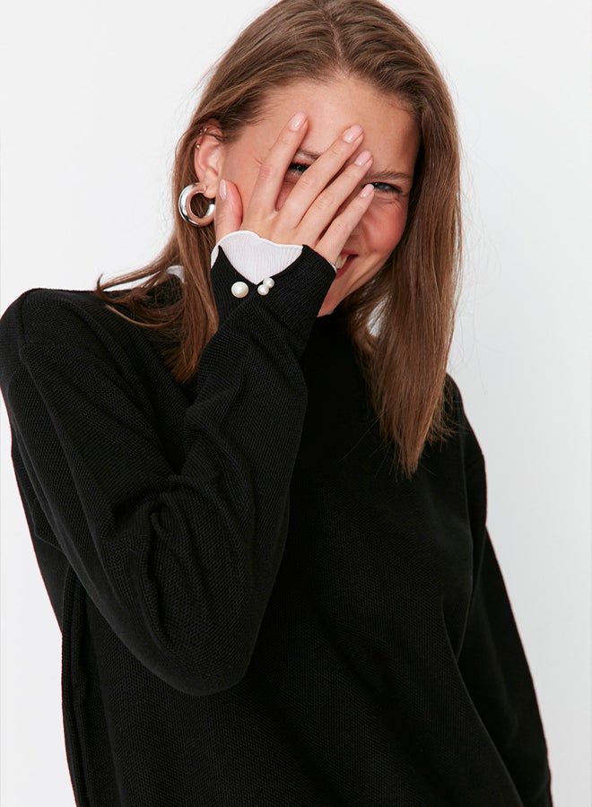 trendyol Black Pearl Detailed Knitwear Sweater - Image 4