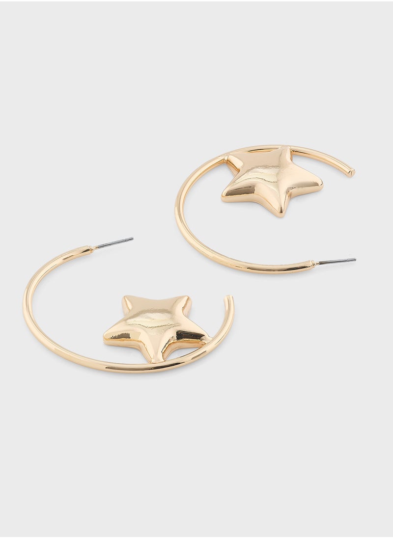 Ginger Star Hoop Earrings  - Image 2