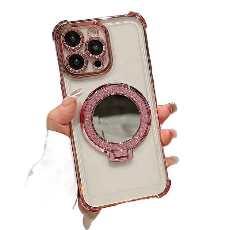 غطاء واقي، أسود، حامل قائم، TPU، مقاوم للصدمات لـ iPhone 12 بوظيفة حامل من مادة TPU باللون الأسود خفيف الحمل للاستخدام الداخلي للاستخدام الشخصي - Image 3
