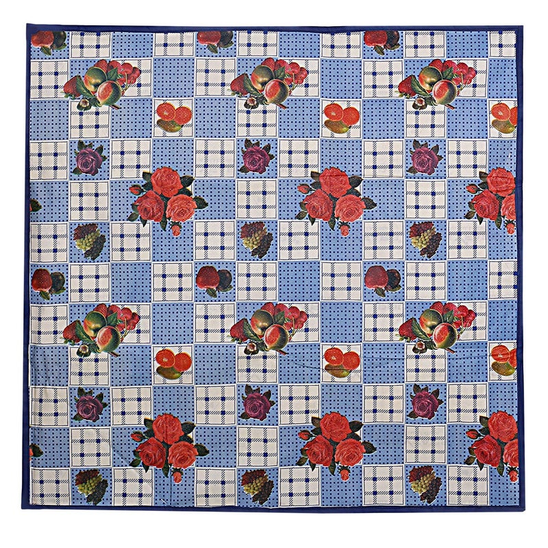 A CUBE LUXURY SOLUTIONS A CUBE LUXURY SOLUTIONS Waterproof Oilproof Bed Server Food Mat Bedsheet Protector Reversible in 3 Layer Heavy Material Color and Print May Vary as per Availability Blue  - Image 3