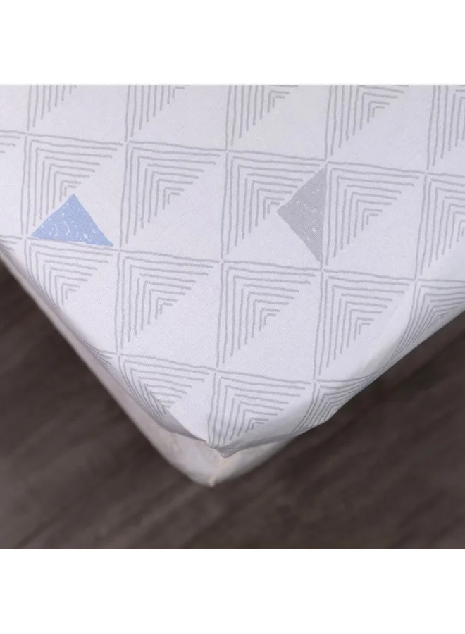 Home Box Malta Pixel Printed Cotton Twin Flat Sheet 260 x 170 cm