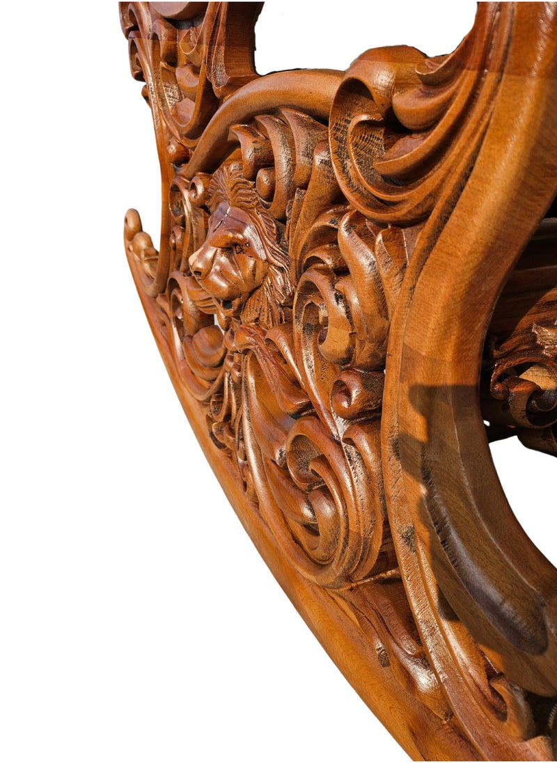 mahome Luxury Hand-Carved Wooden Rocking Chair – Antique Victorian Design. sutable for living room sofa, office and garden furniture.(Beech wood, Oversized)  - Image 3