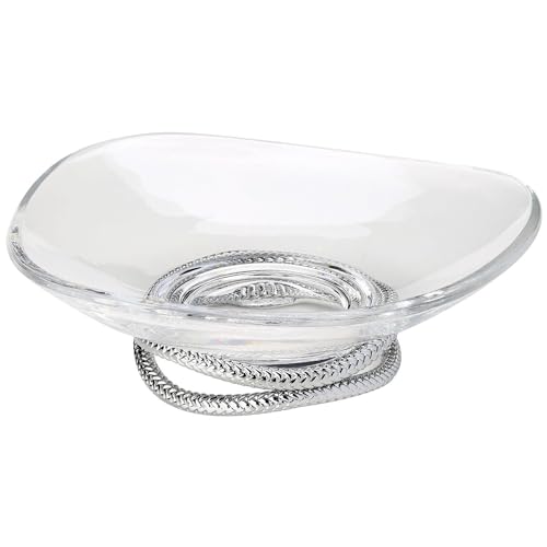 nambe Braid Centerpiece Bowl | Fruit Display Bowl | Decorative Bowl for Table Décor or Kitchen Counter | Chrome Plate and Glass | Modern Centerpiece | 11-Inch - Image 4