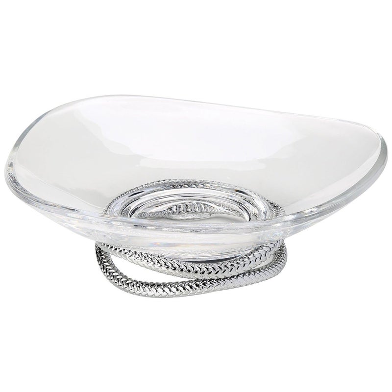 nambe Braid Centerpiece Bowl | Fruit Display Bowl | Decorative Bowl for Table Décor or Kitchen Counter | Chrome Plate and Glass | Modern Centerpiece | 11-Inch - Image 5