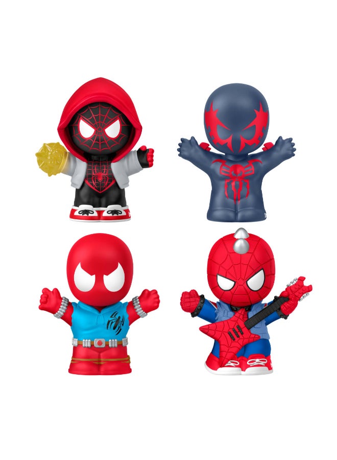Fisher-Price ​Little People Collector Marvel Spider-Man: Issue 2 Special Edition Set for Comic Book Fans, 4 Figures in a Display Package - Image 2