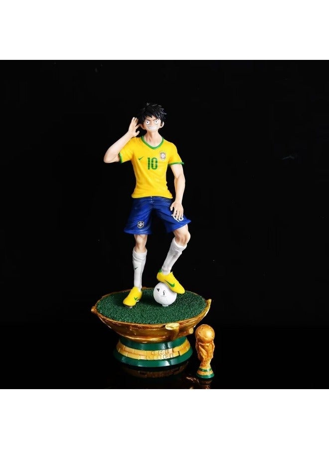 عام قطعة واحدة لوفي كوس كرة القدم نجمة حرف نموذج سطح المكتب نموذج الديكور لعبة حفلة عيد ميلاد جمع الديكور هدية للعائلة والأصدقاء 35 سنتيمتر - Image 1