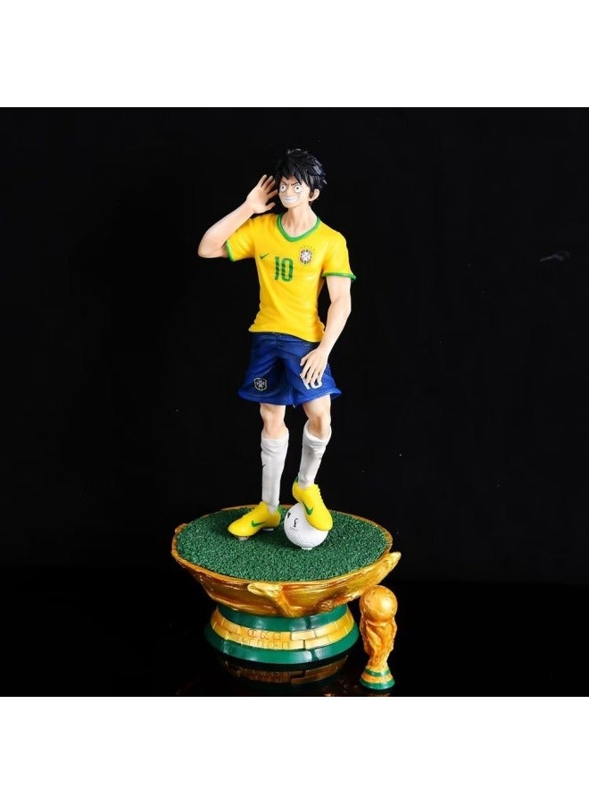 عام قطعة واحدة لوفي كوس كرة القدم نجمة حرف نموذج سطح المكتب نموذج الديكور لعبة حفلة عيد ميلاد جمع الديكور هدية للعائلة والأصدقاء 35 سنتيمتر - Image 2