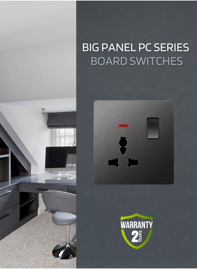 Target - 13A Universal Switch Socket Dark Grey - Image 1
