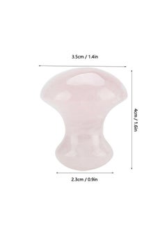 Akozon Stone Sha Scraping Massage Tool, Rose Quartz Crystal Massage Stone Scraping Massage Tool Mushroom Shaped for Eye Face Neck Beauty Spa Relaxing Massage Stone  - Image 4