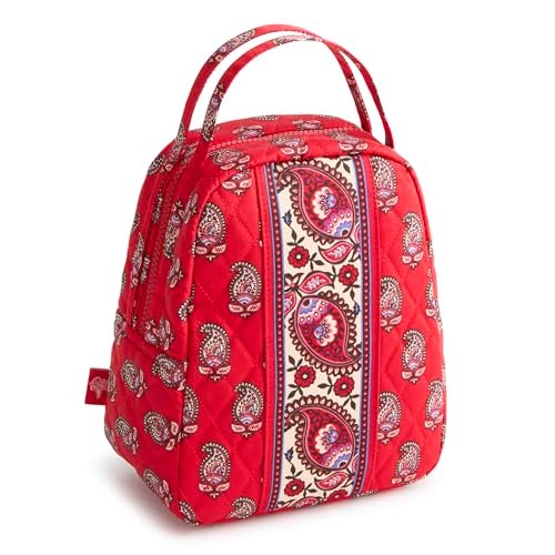 Vera Bradley Premium Cotton Lunch Bag, Flowering Paisley Goji Berry, One Size - Image 2