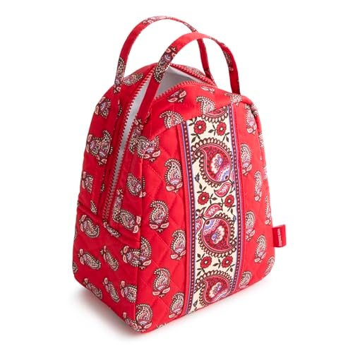 Vera Bradley Premium Cotton Lunch Bag, Flowering Paisley Goji Berry, One Size - Image 3