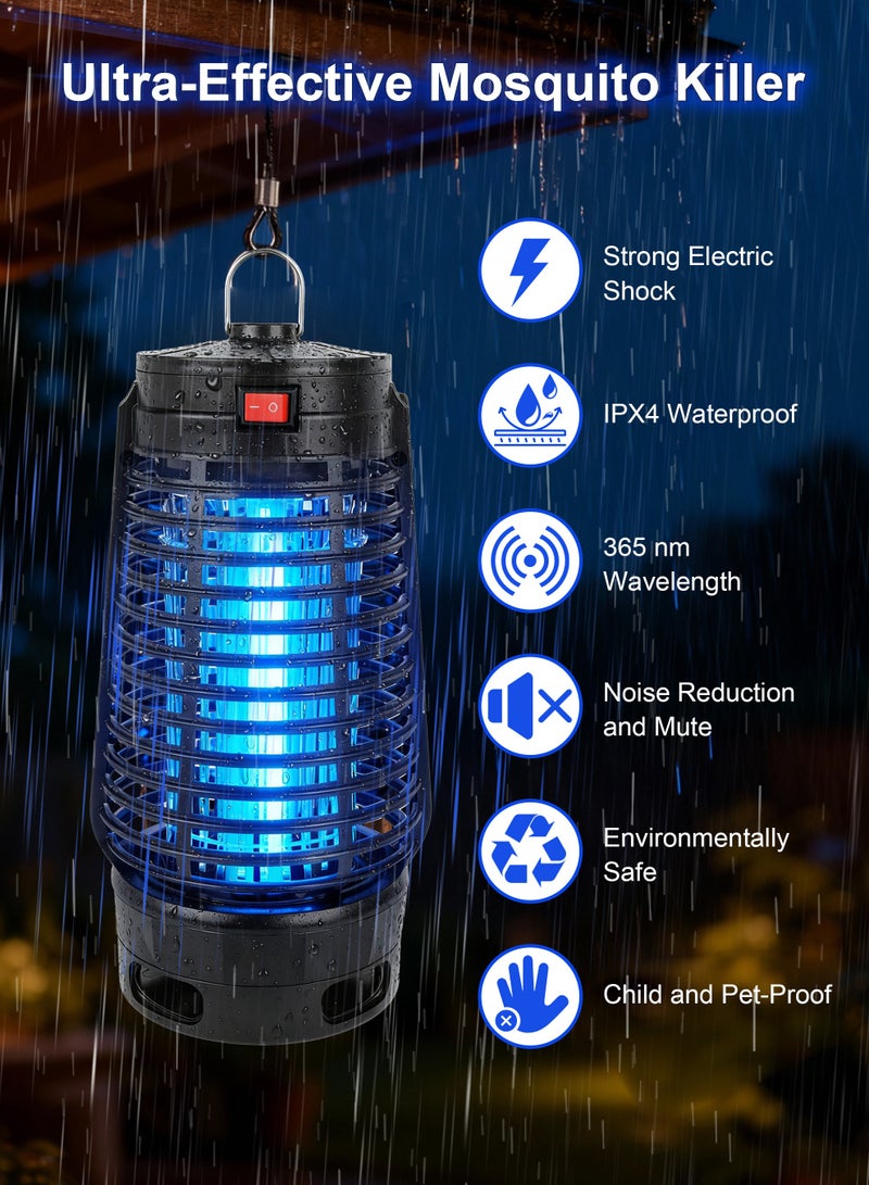Necomi Electric Mosquito Killer, 365nm Luminous Hanging Insect Killer, 12W UV Insect Killer Lamp, Attracts Moths, Gnaties, Flies, IPX4 Rated for Indoor and Outdoor Use - Image 3