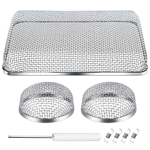 TOODOO 3 Pack Flying Insect Screen RV Furnace Vent Cover (2.8 Inch)(8.5 x 6 Inch) Stainless Steel Mesh with Installation Tool - Image 3