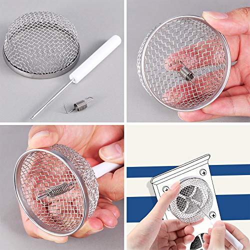 TOODOO 3 Pack Flying Insect Screen RV Furnace Vent Cover (2.8 Inch)(8.5 x 6 Inch) Stainless Steel Mesh with Installation Tool - Image 4