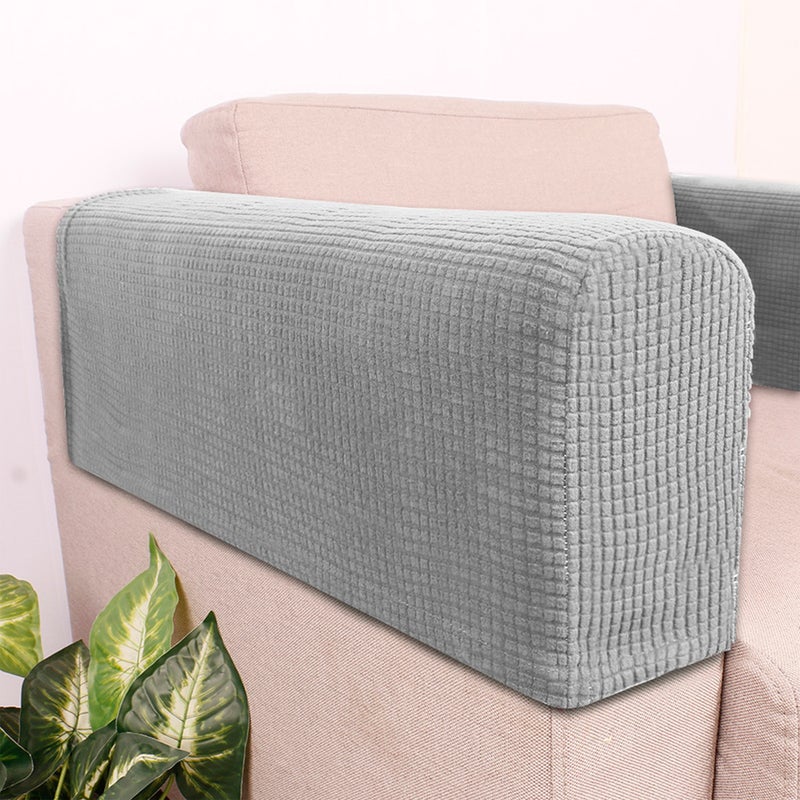 2 Pairs of Universal Elastic Sofa Armrest Cover Simple Sofa Side Towels Protective Cloth for Home Office - Image 4