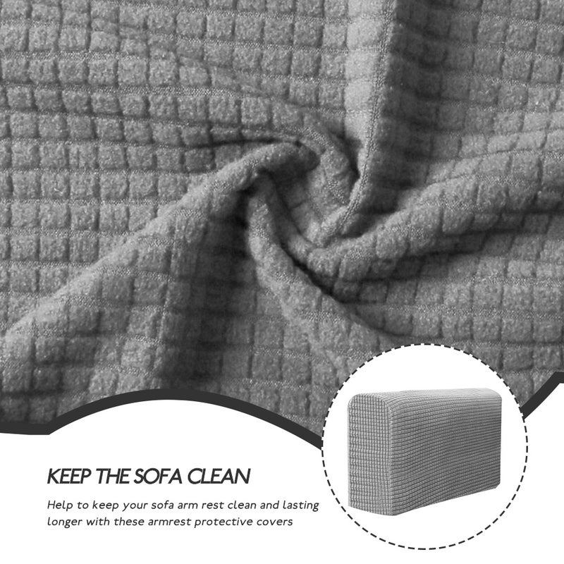 2 Pairs of Universal Elastic Sofa Armrest Cover Simple Sofa Side Towels Protective Cloth for Home Office - Image 3